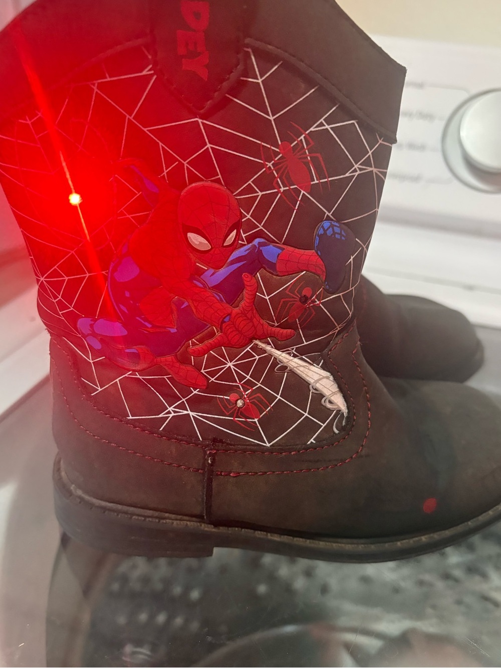 LIGHT UP Spider Man Cowboy Boots